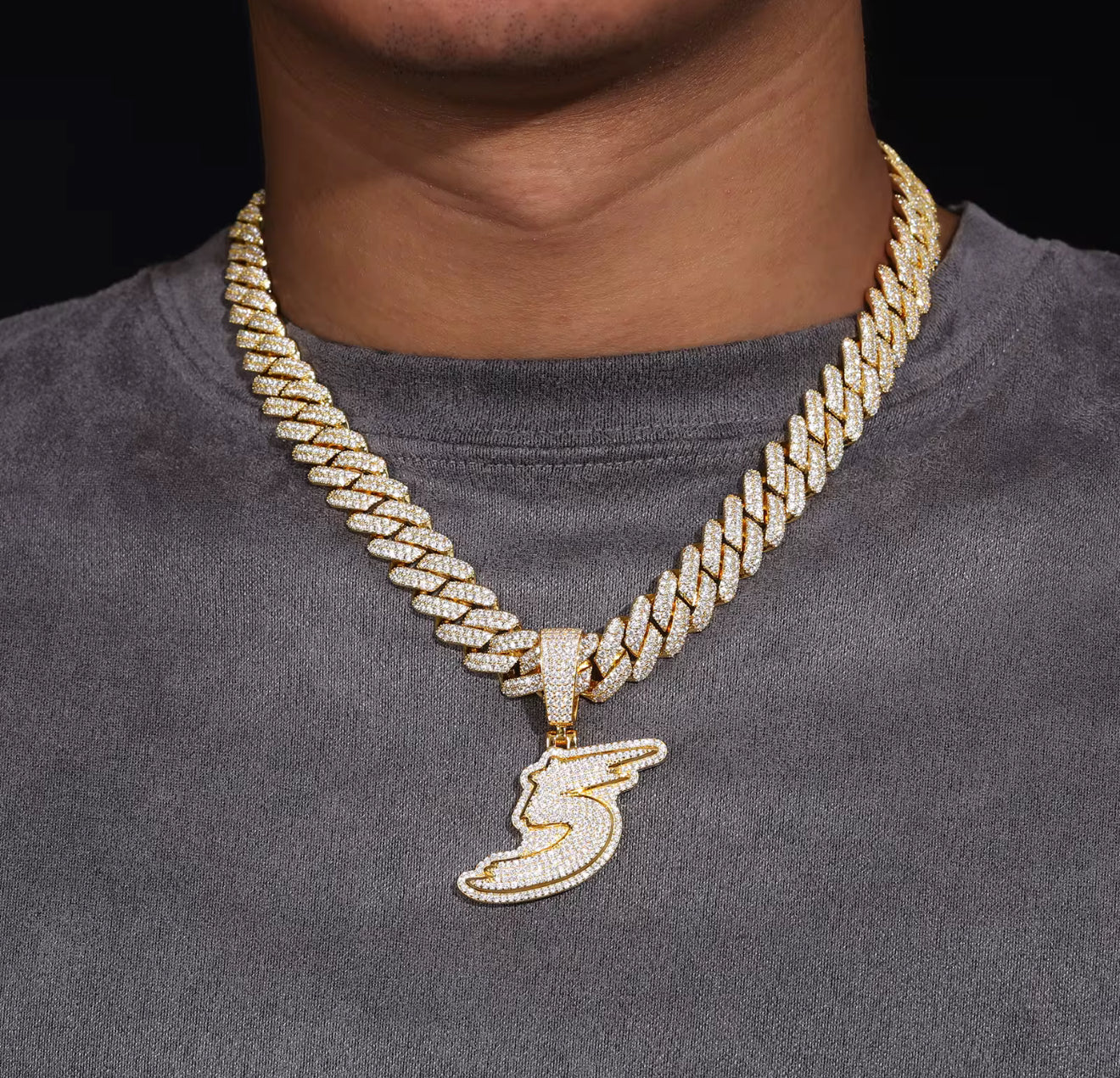 Moissanite Numbers Pendant